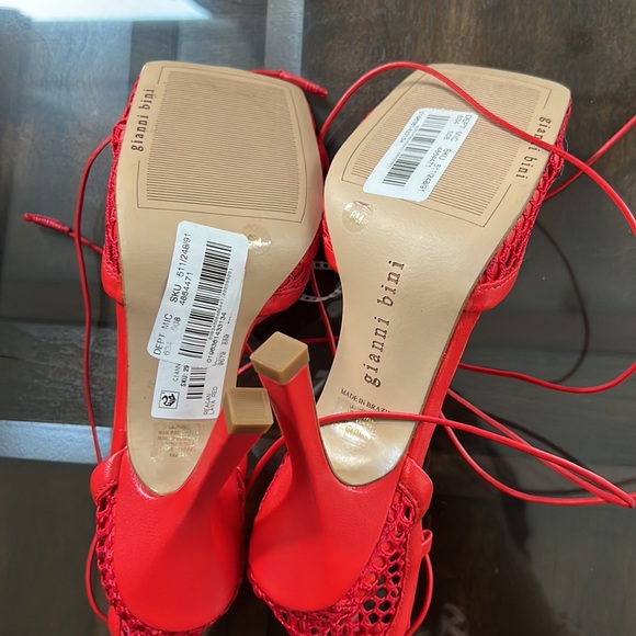 Gianni Bini
Reagan Mesh And Leather Ankle Wrap Square Toe Pumps - Picture 11 of 13